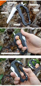 5 in 1 Outdoor Multi Function Mountaineering Buckle Fast Hanging Buckle Cross Screwdriver Carabiner Bottle Opener Wine Opener - V.I.P Digital Presence