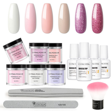 COSCELIA Dipping Foundation Glue Sealing Layer Drying Anastomosis Agent With 6-Color Dipping Powder Free Light Baking Optional Color - V.I.P Digital Presence