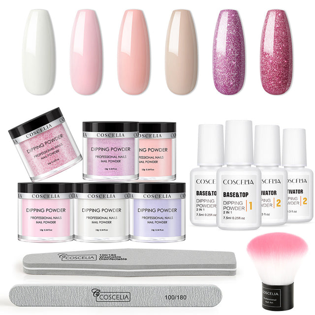 COSCELIA Dipping Foundation Glue Sealing Layer Drying Anastomosis Agent With 6-Color Dipping Powder Free Light Baking Optional Color - V.I.P Digital Presence