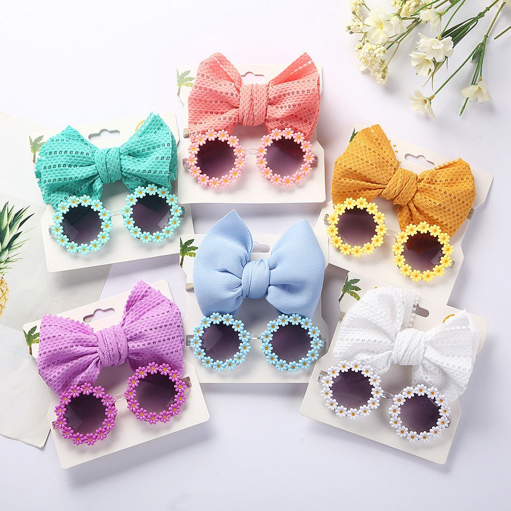 Personalized girl fashion glasses, baby headband set, sun visor - V.I.P Digital Presence