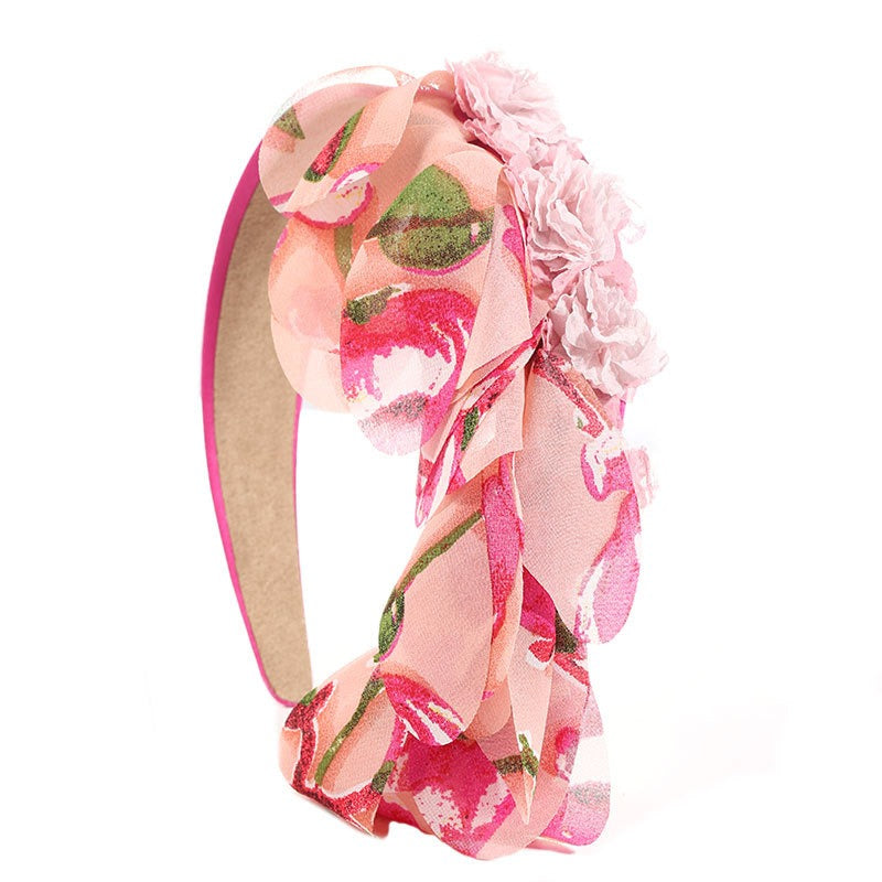 Fashionable leopard print fabric flower headband - V.I.P Digital Presence