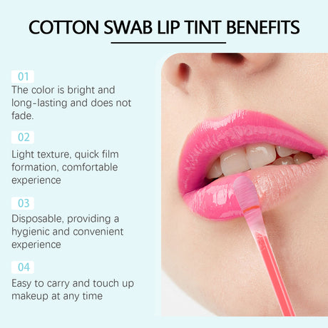 Cotton Swab Lip Glaze, Long-Lasting Moisture Not Easy To Fade Lip Color Lipstick Portable Moisturizing Disposable Lip Glaze - V.I.P Digital Presence