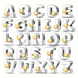 Copper Plated Silver English Letter Pendant Bead Bracelet Necklace Diy - V.I.P Digital Presence