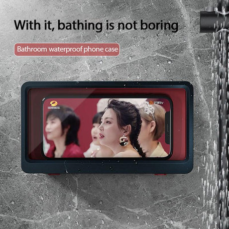 Wall Mounted Phone Box Waterproof Touch Screen Case Mobile Phone Holder Kitchen Bathroom Phone Shell Shower Sealing Storage Box - V.I.P Digital Presence