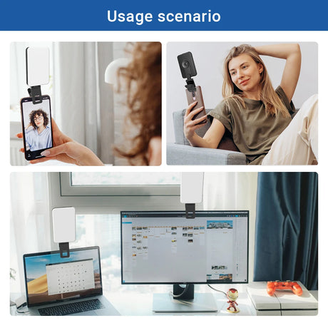 Mobile phone fill light 5 color temperature mini portable live video conference fill light - V.I.P Digital Presence