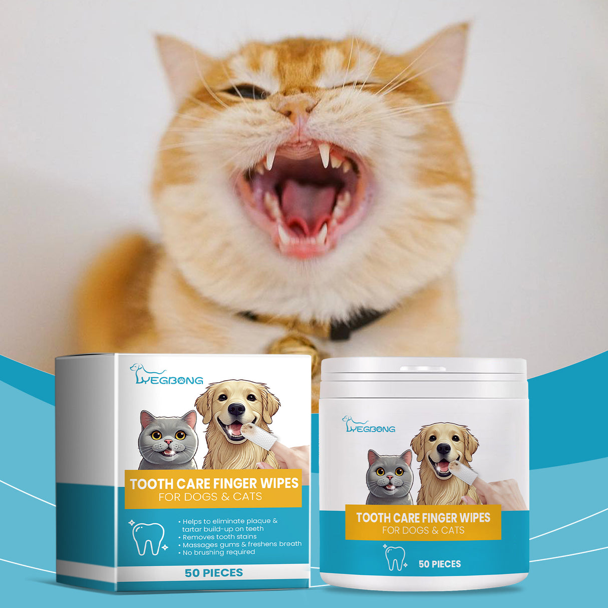 Cat And Dog Tooth Wipes, Pet Tooth Cleaning Tartar Clean Repair Fresh Care Fingercover - V.I.P Digital Presence