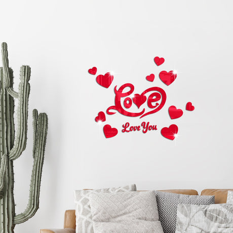 Cross-border Export Love Mirror Acrylic Wall Sticker for Bedroom and Living Room Decor - V.I.P Digital Presence