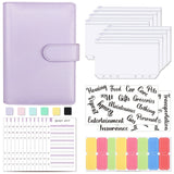 A6 Loose-Leaf Binder Budget Book Macaron Notebook Leather PU Loose-Leaf Book Cash Budget Handbook - V.I.P Digital Presence