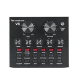 V8 Professional Sound Card Streaming Live Broadcast Podcast Recording Studio Equipment Voice Changer Audio Interface SoundCard - V.I.P Digital Presence