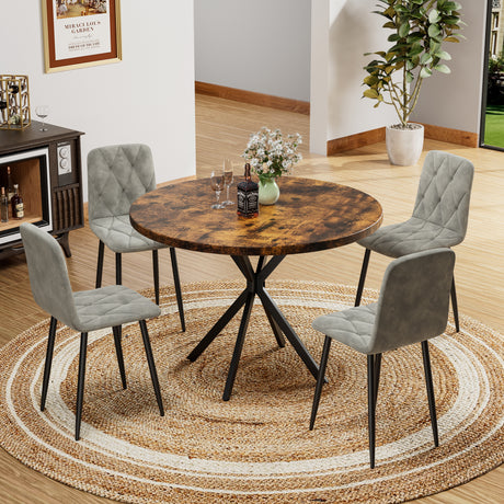 Dining Chairs Set of 4, Modern Kitchen Dining Room Chairs, Velvet Dining Chair Upholstered Cushion Seat and Sturdy Metal Legs - V.I.P Digital Presence