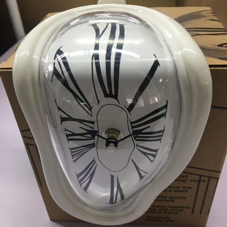 Twisted Corner Clock by Creative Home Decor: A Melting Clock with Roman Numerals, a Retro Time - Warp Wall Clock - V.I.P Digital Presence