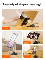 Multi-Function Folding Lift Lazy Mobile Phone Stand 360° Rotating Live Stand Aluminum Mobile Phone Tablet Desktop Stand - V.I.P Digital Presence