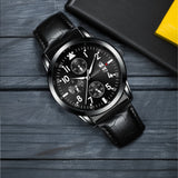 New Men's Watch Student Men's Night Light Waterproof Sports Leather Strap Black Quartz Watch - V.I.P Digital Presence