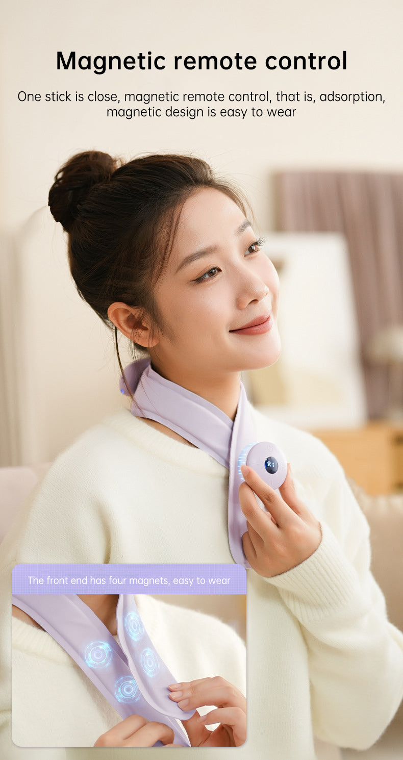 Neck Massager with Heat, Portable Neck Lymphatic Massager for Pain & Fatigue Relief - V.I.P Digital Presence