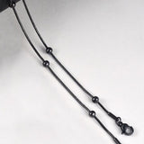 Fashion stainless steel round snake bag bead chain multi-color accessory chain necklace collarbone chain - V.I.P Digital Presence