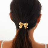 Versatile five petal flower alloy hair accessory with fashionable glossy imitation pearl bow headband - V.I.P Digital Presence