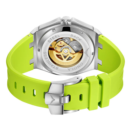Fully automatic mechanical watch for men fashionable multi-color silicone tape waterproof watch - V.I.P Digital Presence