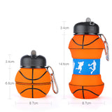 Botella de agua para deportes al aire libre, plegable de silicona para el hogar, creativa, para estudiantes, portátil, a prueba de caídas y fugas, para niños. 