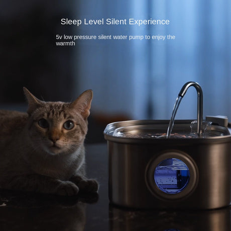 Stainless Steel Smart Pet Water Dispenser with Automatic Circulation and Filtration, Large Capacity Feeder for Cats and Dogs - V.I.P Digital Presence