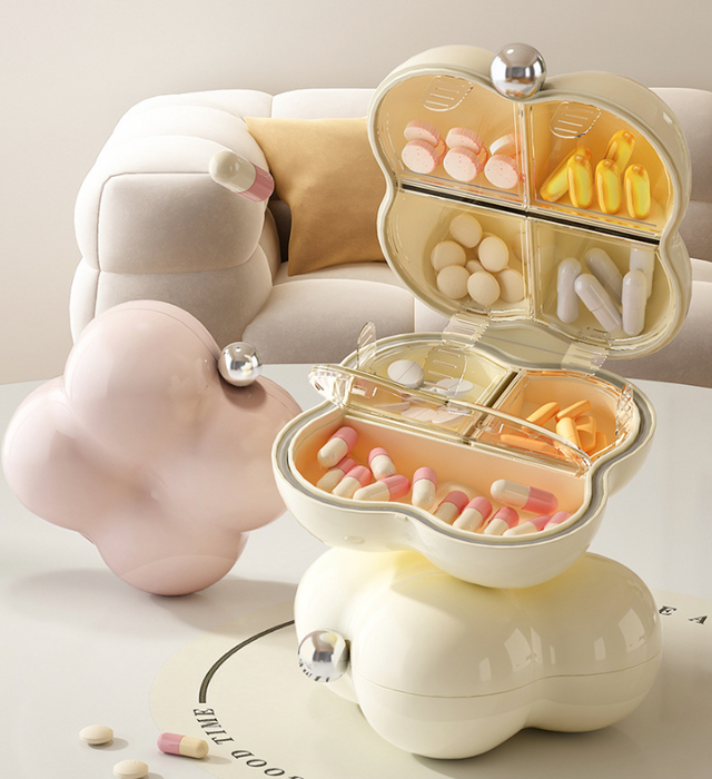 Moisture-proof and dust-proof portable large-capacity compartment storage box for 7 days of medicine - V.I.P Digital Presence