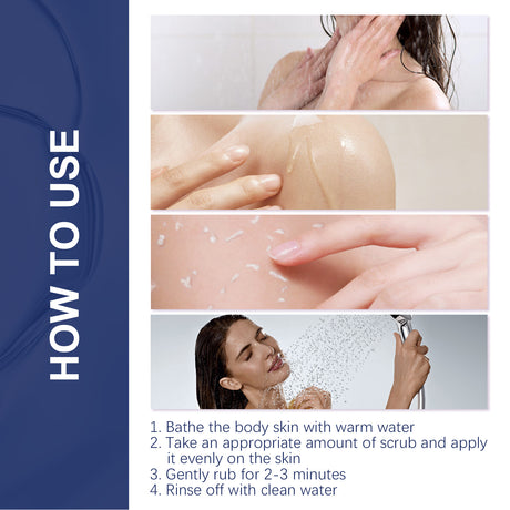 Body Whitening Scrub, Deep Body Cleansing Treatment Gently Exfoliates Dead Skin Whitening Skin - V.I.P Digital Presence