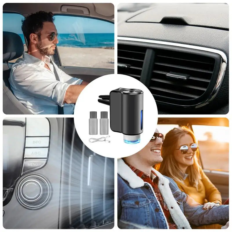 Car Vent Air Freshener Vent Clip Rechargeable Oil Diffuser For Car Automotive Interior Natural Oil Fragrance Long-Lasting For - V.I.P Digital Presence