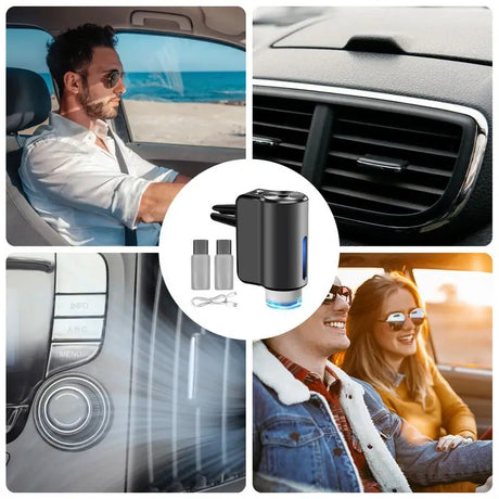 Car Vent Air Freshener Vent Clip Rechargeable Oil Diffuser For Car Automotive Interior Natural Oil Fragrance Long-Lasting For - V.I.P Digital Presence