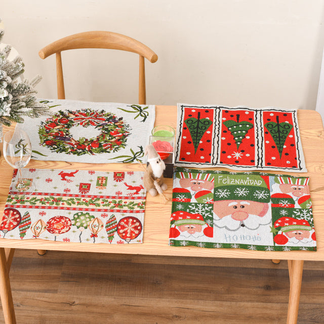 Christmas New Decorative Products Knitted Fabric Meal Mat Creative Knitted Meal Mat Tablecloth Elderly Tree Meal Mat - V.I.P Digital Presence