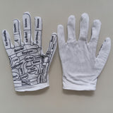 Acupoint diagram massage gloves cotton English acupoint diagram gloves for men and women TCM human body meridian gloves - V.I.P Digital Presence