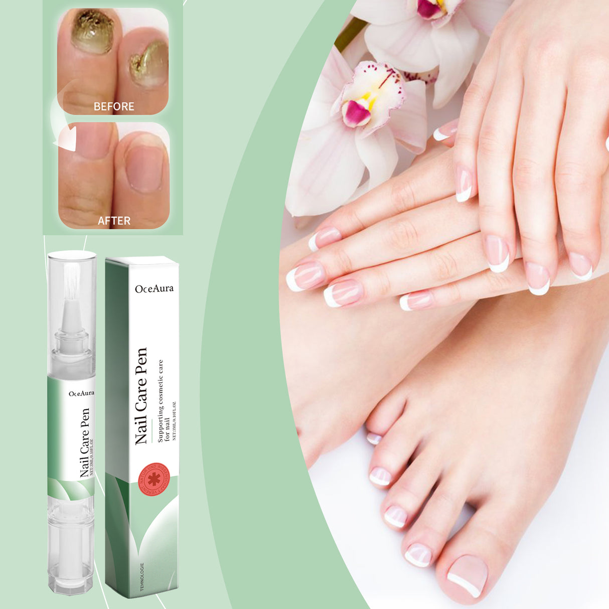 Oceaura Nail Care Solution, Gentle Moisturizing, Cleaning, Anti-Cracking, Peeling, Hydrating And Moisturizing Hand And Foot Care - V.I.P Digital Presence
