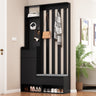 39.3'W70.8'H multifunctional corridor shoe cabinet with soft padded nail board and black hanger with entrance hook - V.I.P Digital Presence