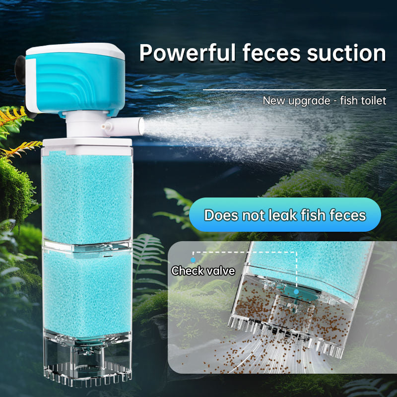 Multifunctional Aquarium Sponge Filter: Water Purifier, Pump, Wave Maker, with Suction Cup & Air Pump - V.I.P Digital Presence
