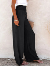 Full Size Decorative Button High Waist Pants - V.I.P Digital Presence