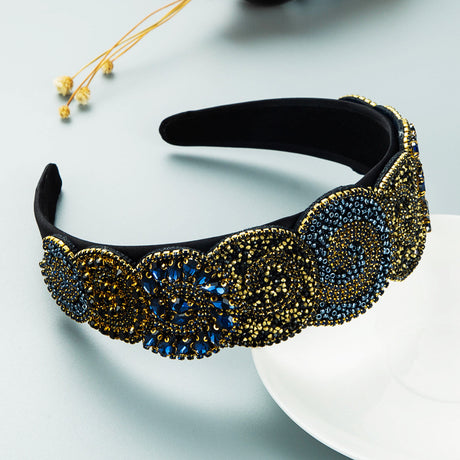 Hair Hoop Fashion Trend Color Rhinestone Head Hoop Luxury Wide Side Heavy Industry Party Hair Accessories Head Hoop - V.I.P Digital Presence