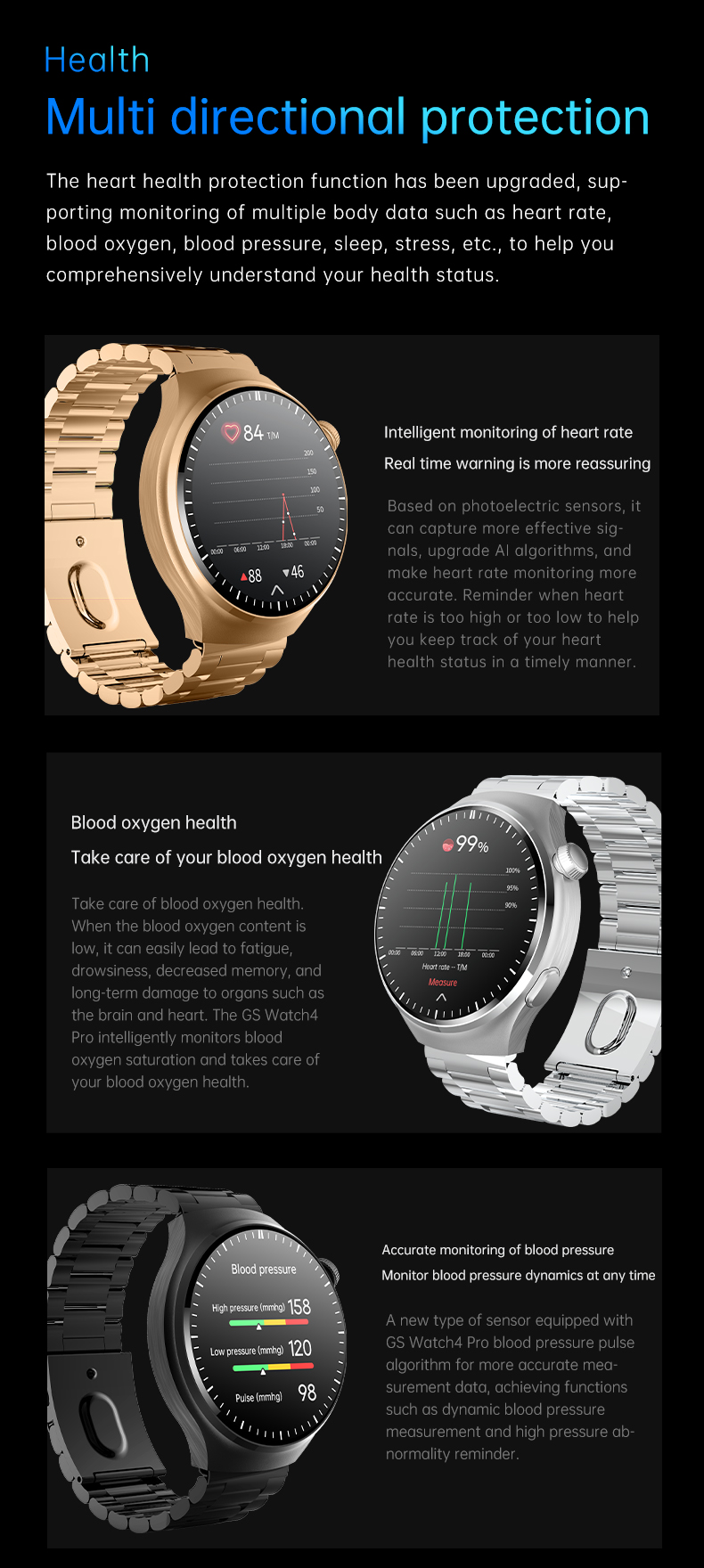 GS Watch4 Pro Smart Bracelet - V.I.P Digital Presence