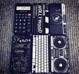 For iPhone 6S 7 7Plus 5 8 8Plus X XS Max SAMSUNG Retro Camera Cassette Tapes Boombox Calculator Keyboard Soft Phone Case Fundas - V.I.P Digital Presence