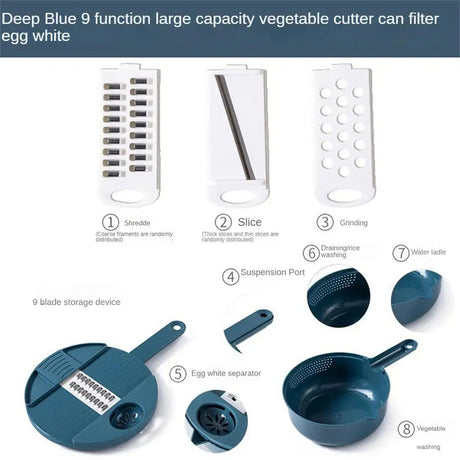 Vegetable Cutter Multifunctional Potato Shredder Household Scraping Radish Grater Slicer with Container Kitchen Gadgets - V.I.P Digital Presence