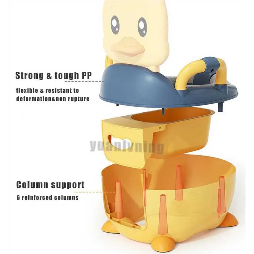 Orinal para niños de 1 a 6 años, mejorado, bonito asiento de inodoro para bebé, orinal portátil, taburete de entrenamiento seguro para niños y niñas, inodoro 