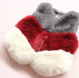Melario Outerwear&Coats New autumn Winter Fashion Thick Warm Faux Fur Vest cute V-Neck Fur Patchwork Vest Girls clothes