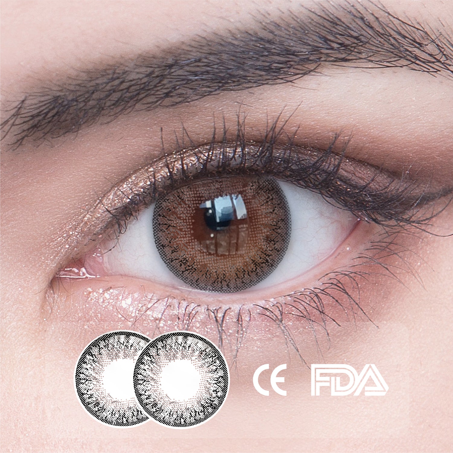 1Pcs FDA Certificate Eyes Beautiful Pupil Colorful Girl Cosplay Contact Lenses Pink (0-600°) - V.I.P Digital Presence