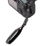 Correa de mano de cuero sintético de 19 cm para cámara Nikon, Fuji, Sony, DSLR y SLR.