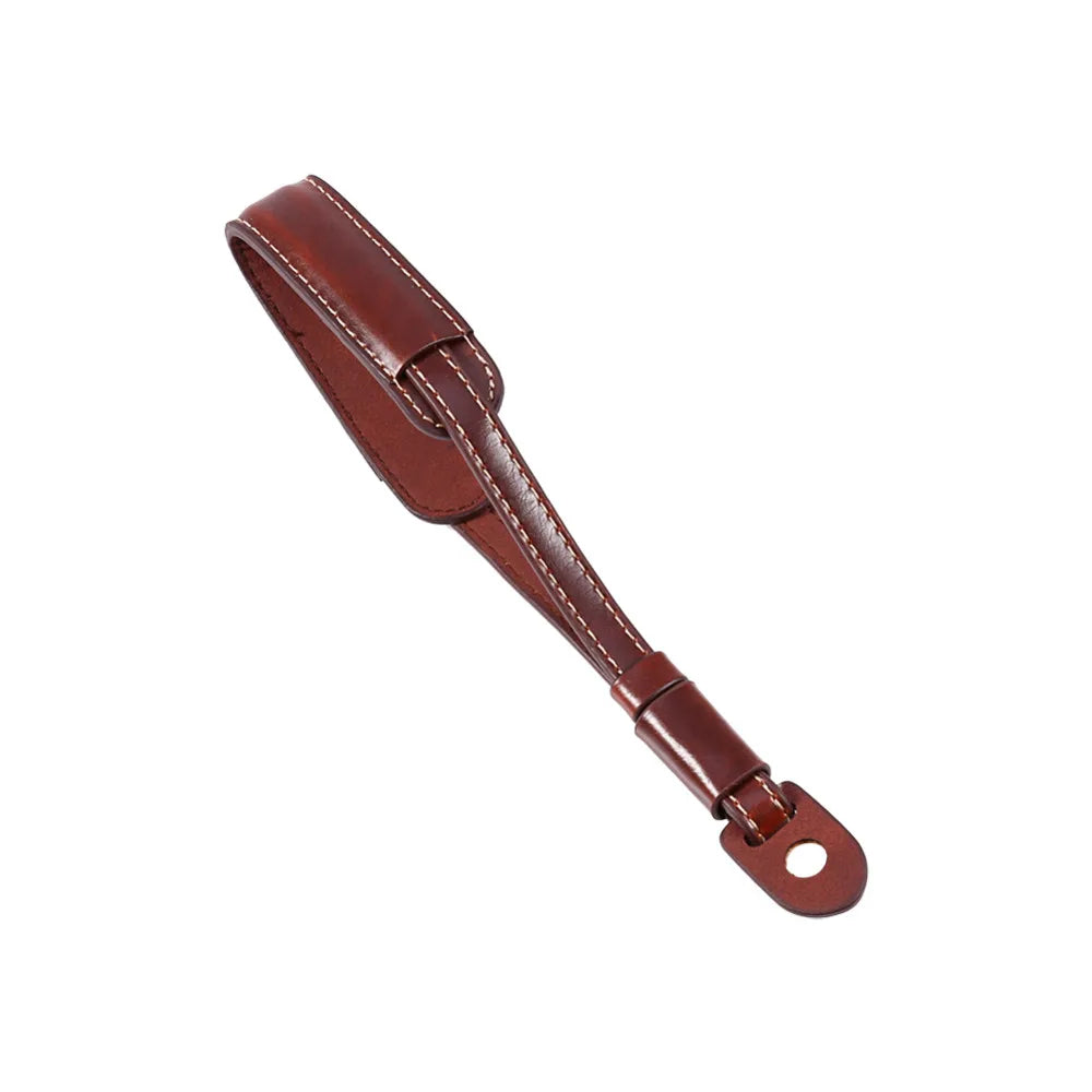 Correa de mano de cuero sintético de 19 cm para cámara Nikon, Fuji, Sony, DSLR y SLR.
