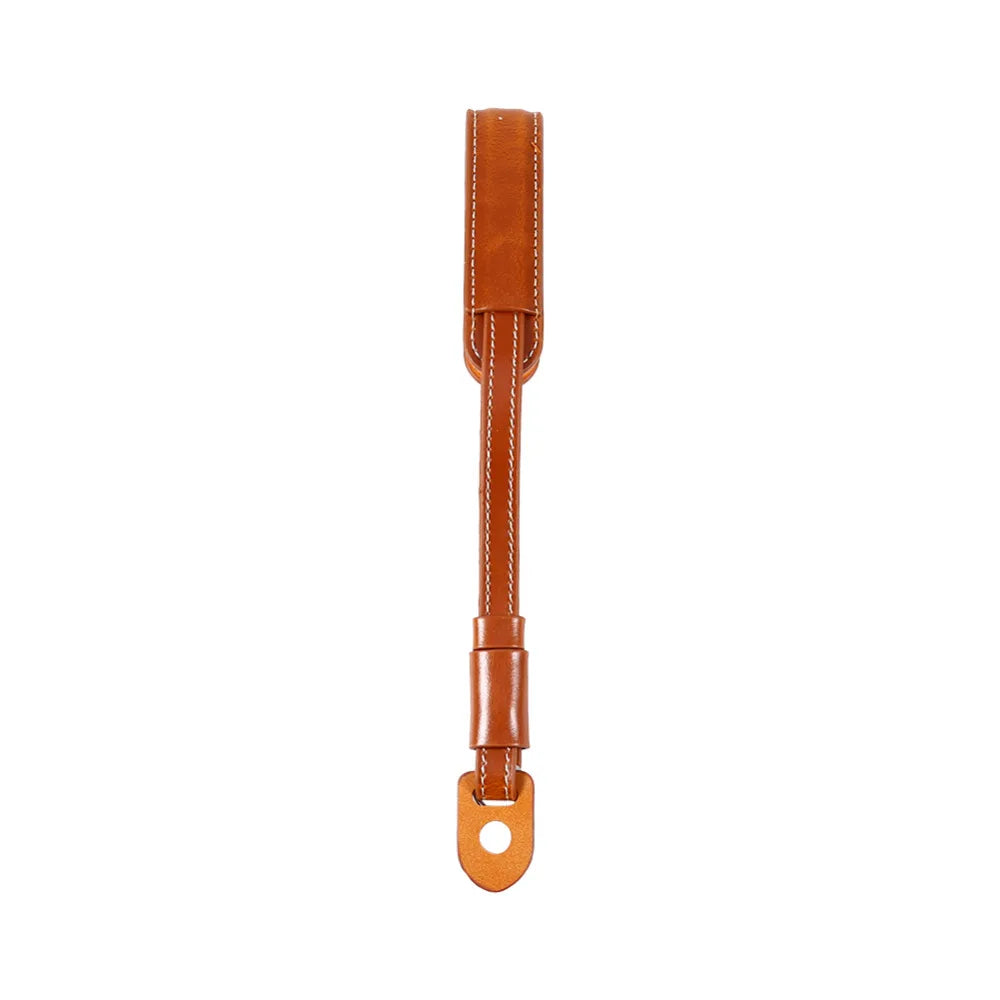 Correa de mano de cuero sintético de 19 cm para cámara Nikon, Fuji, Sony, DSLR y SLR.