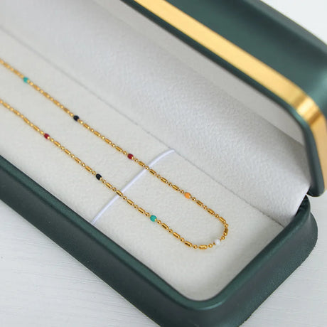 Simple rice bead splicing rice bead chain design drop glaze clip bead chain - V.I.P Digital Presence