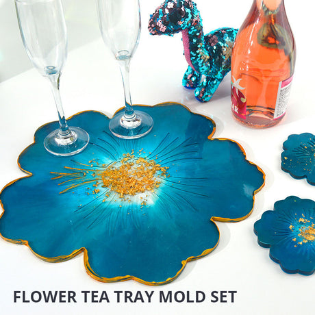 Drip Glue Mold Diy Flower Cherry Blossom Coaster Mold Petal Resin Tray Tea Tray Set Fruit Tray Silicone Mold - V.I.P Digital Presence
