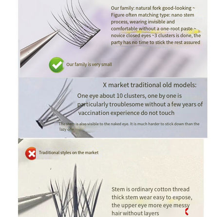 Lazy Fish Tail False Eyelashes Trilogy Natural Simulation Thick Single Cluster Lazy Series Deviruchi Eyelashes - V.I.P Digital Presence