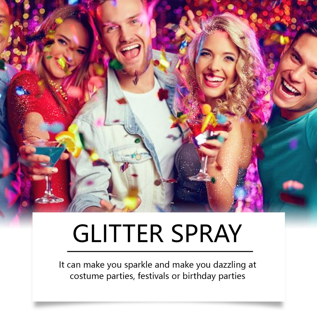 Sparkly Glitter Spray, Hair Body Highlight Shimmer Prom Festival Bash Glitter Spray - V.I.P Digital Presence