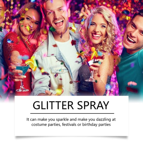 Sparkly Glitter Spray, Hair Body Highlight Shimmer Prom Festival Bash Glitter Spray - V.I.P Digital Presence