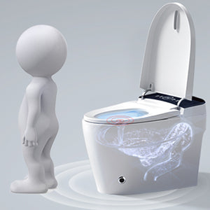 ST-GP-01 Smart Toilet with Heating, Portable Toilet with Automatic Opening and Closing, 1.28GPF Water Tank Free Toilet, White - V.I.P Digital Presence
