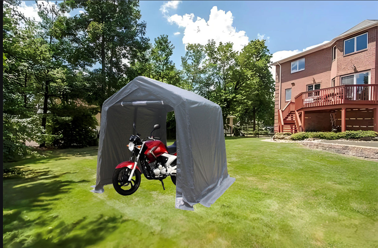 7x12 ft Outdoor Gazebo Portable Storage Shelter Shed with 2 Roll up Zipper Doors & Vents Carport - V.I.P Digital Presence